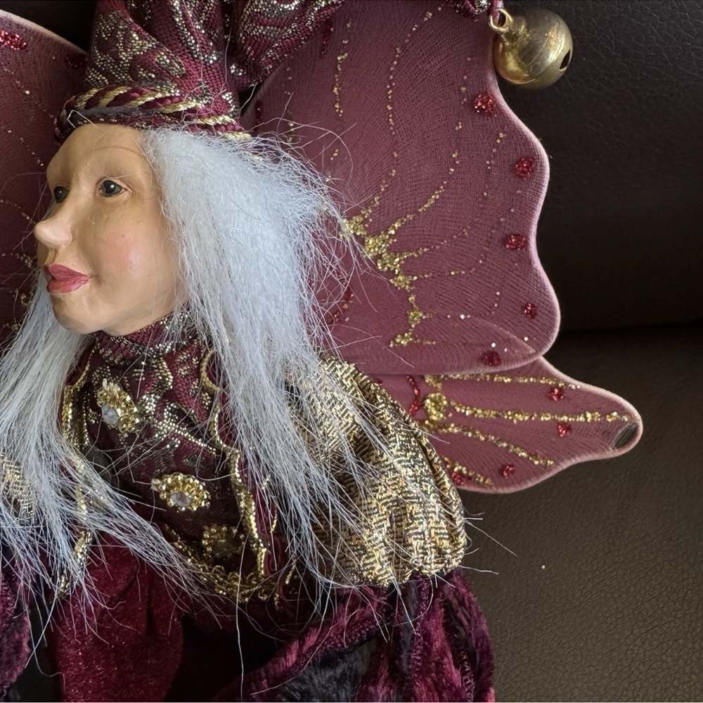 NWT Vintage Winward Holidays Fairy Holiday Doll Velvet Shelf Sitter Figurine - Picture 5 of 7